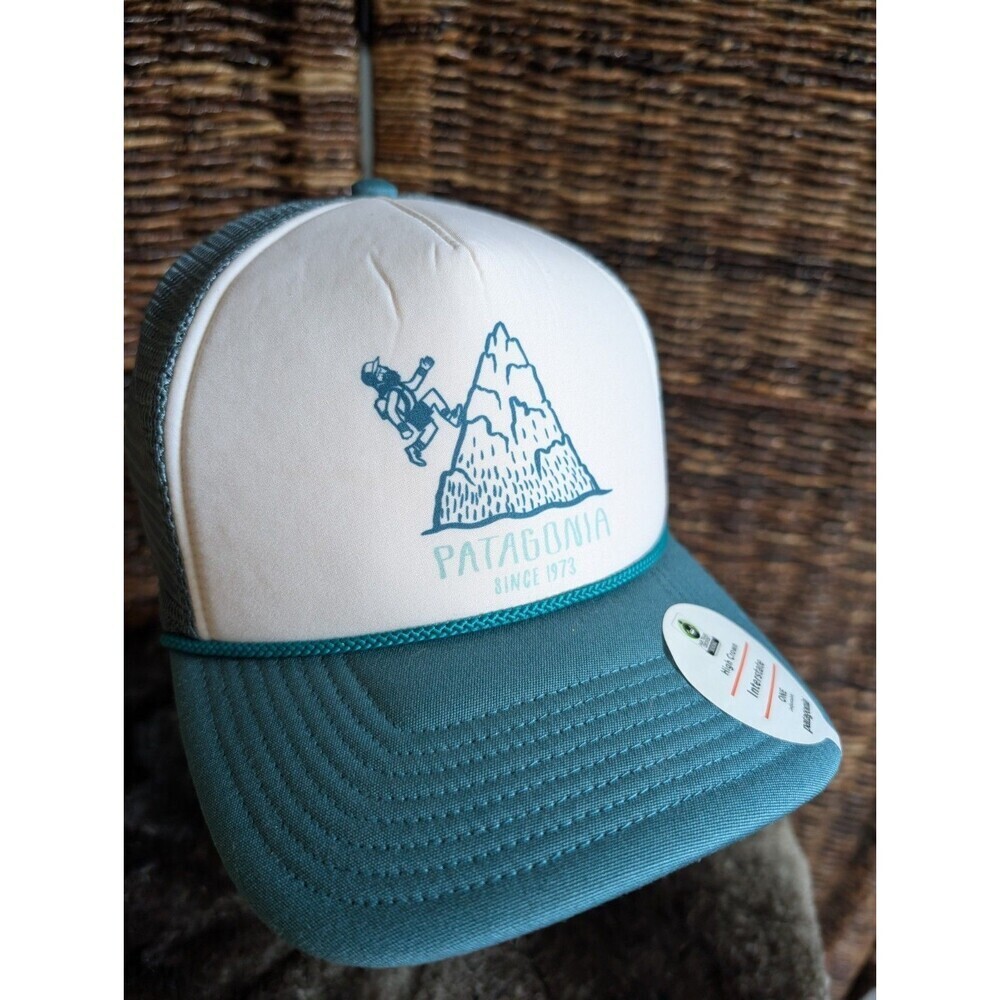 Patagonia Hoofin' It Interstate Trucker Hat Teal Women's Men's Hiking Gorpcore - Picture 8 of 12